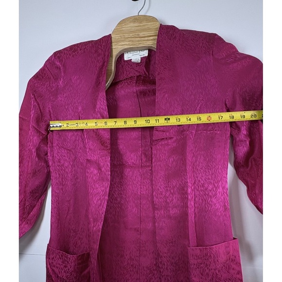 Vintage Christian Dior Separates Paris New York Silk Open Front Blazer 1980s Sz8 - Picture 7 of 9